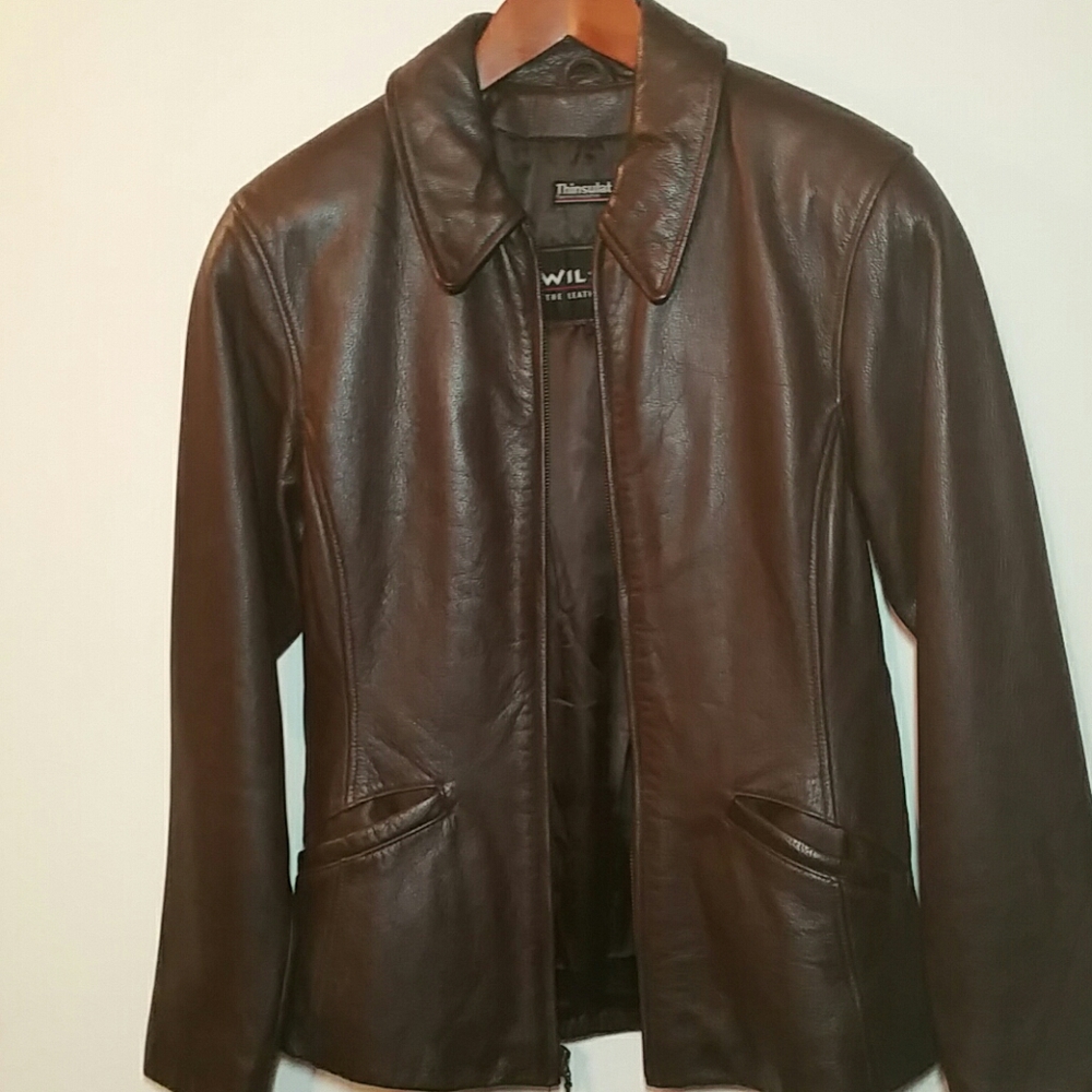 WILSON'S LEATHER THINSULATED BROWN LEATHER JACKET